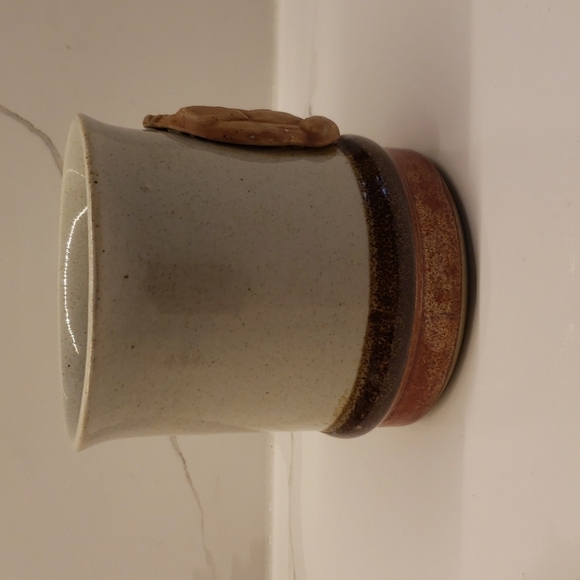 Mug 3D Unbranded Piggy face grey brown terracotta with cup 3.75"h x 3"diam - Picture 4 of 7